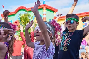 Children Dancing At Lego Festival