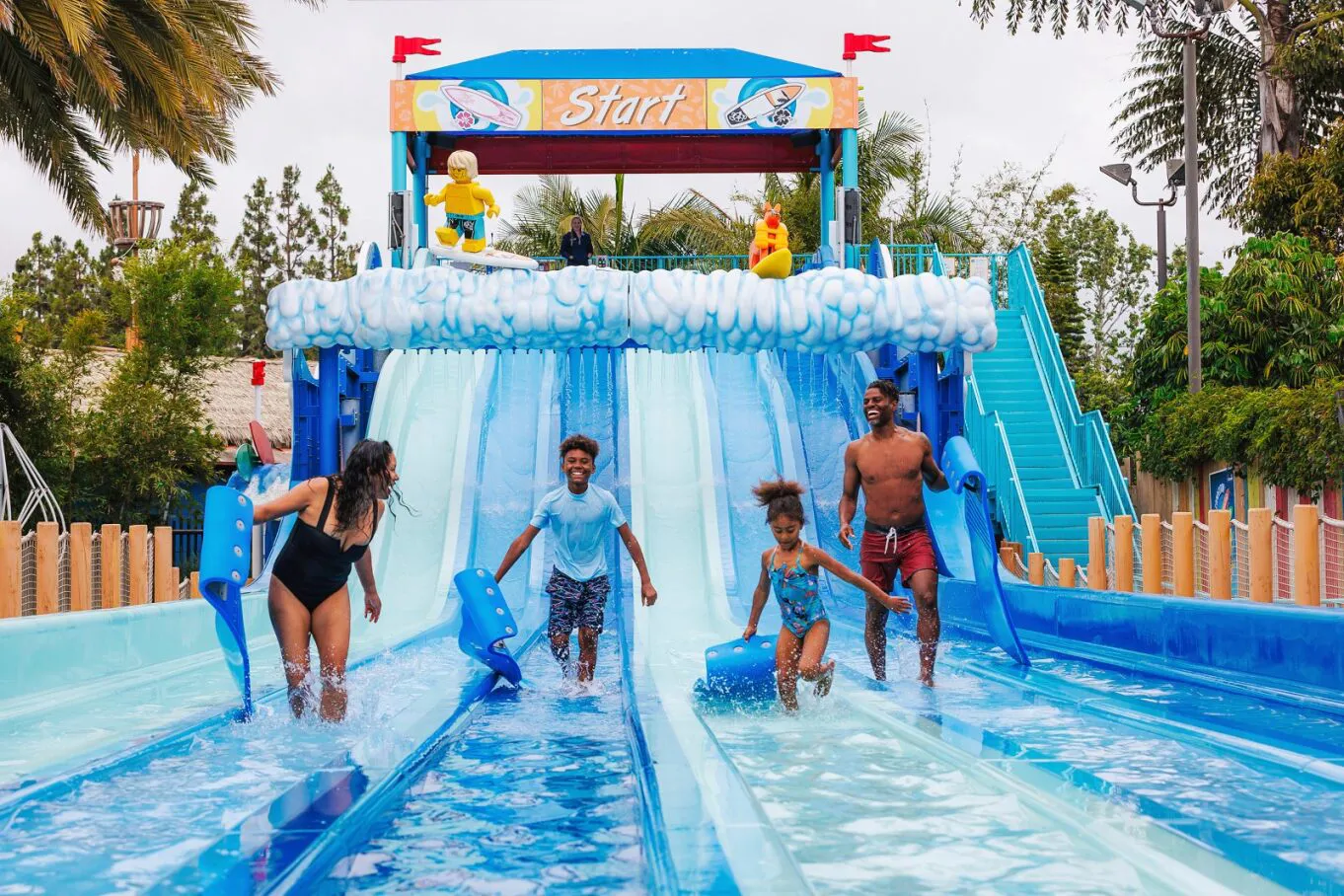 Family at Riptide Racers at Water Park