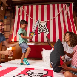 Family Plays like Pirates in their LEGOLAND Hotel Room
