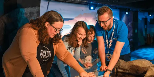 A family enjoys a Magical Day Out at Sea Life London