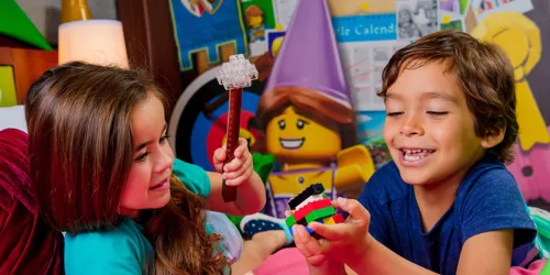 Kids Build with LEGO in a Princess Room