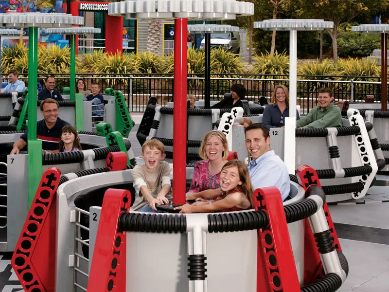 Families riding Bionicle Blaster