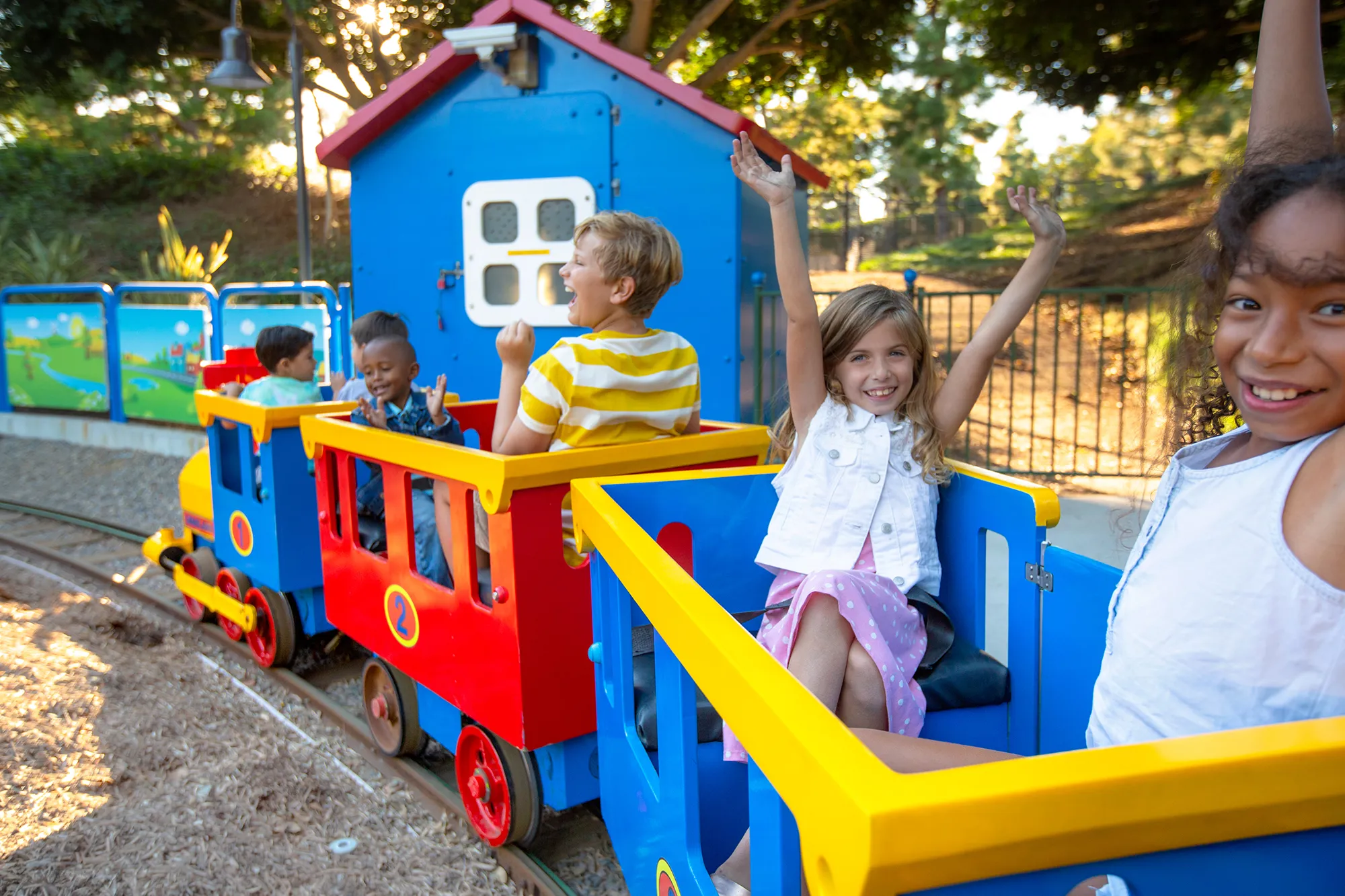Kids on Duplo Train