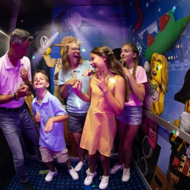 Family in LEGOLAND Hotel Disco Elevator