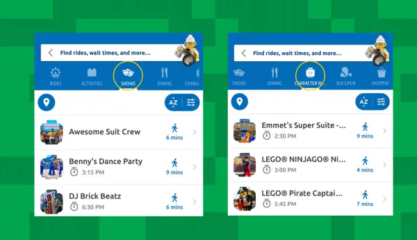 LLC Mobile App Shows & Activities