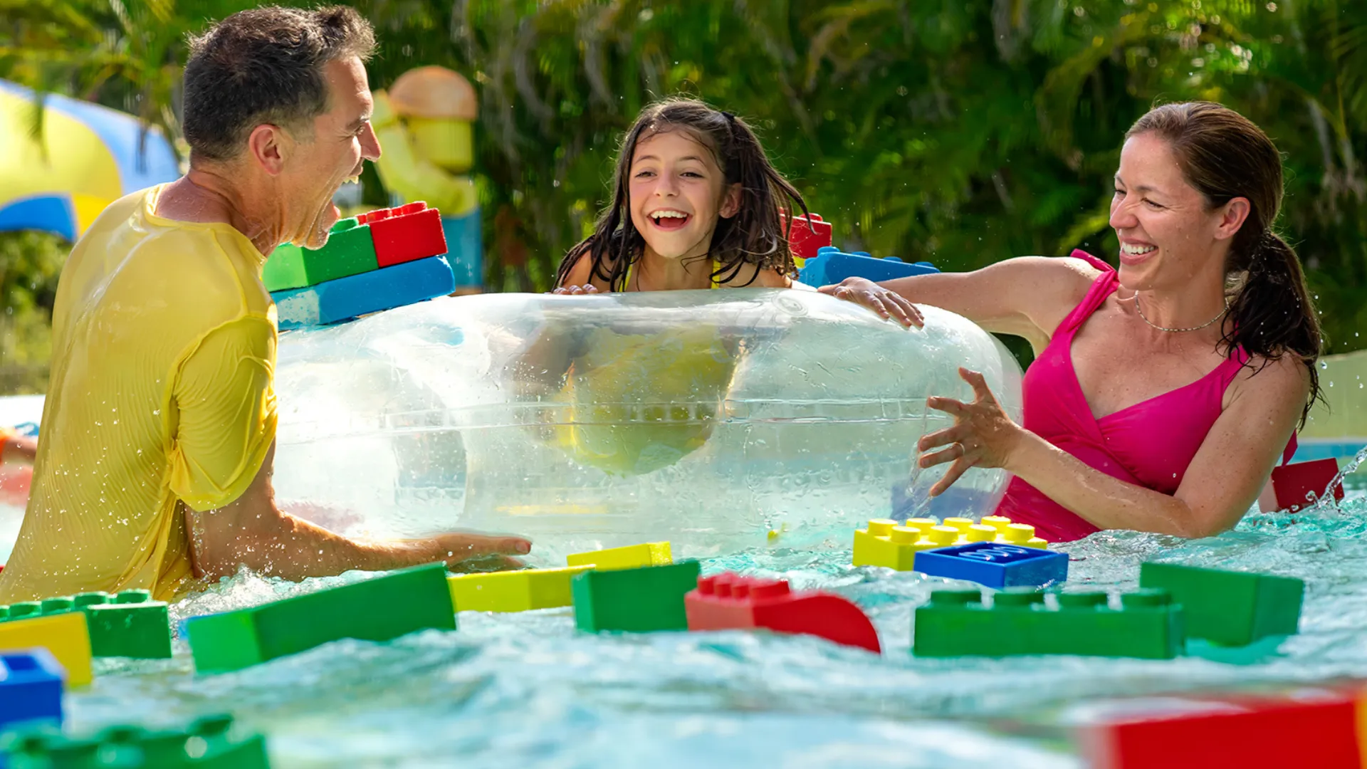 Family enjoying Build-a-Raft River